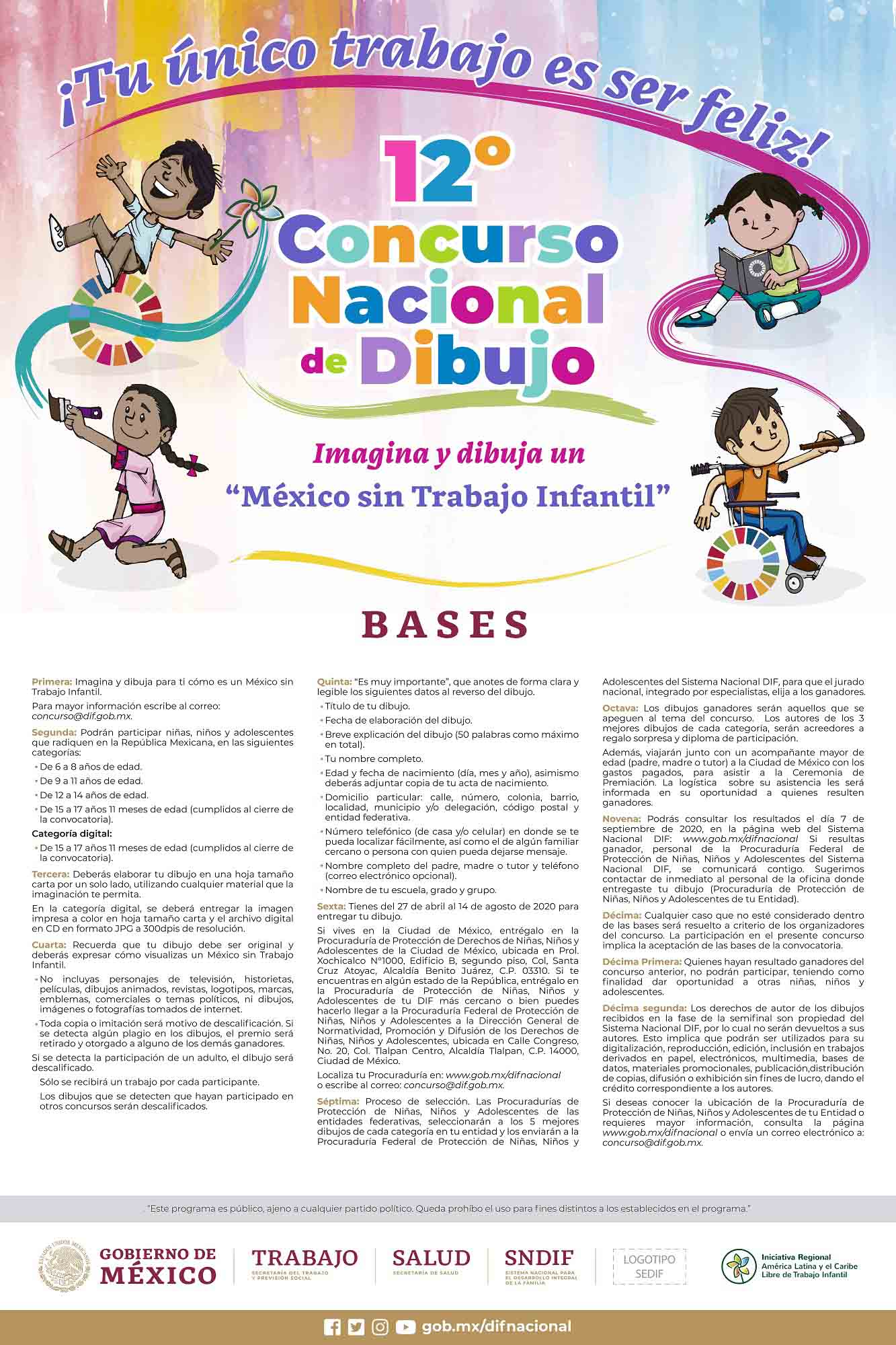 Invita DIFEM a participar en el Concurso Nacional de Dibujo Infantil
